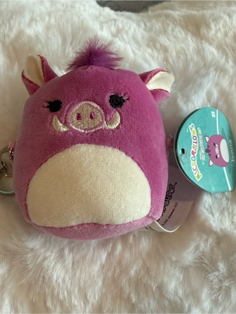Jenna the Warthog Micromallows Plush- Keychain/Bag Charm NWT